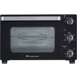 CONTINENTAL EDISON CEMF28B2 - Elektrischer Minibackofen 28L schwarz - 1500W - Drehspieß, natürliche Konvektion - Schwarz