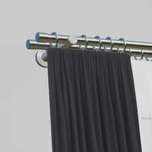 INDEKO Gardinenstange »Linz« Ø 20 mm 2 läufig-läufig Wunschmaßlänge Komplett-Set inkl. Montagematerial indeko edelstahlfarben B/L: cm Ø 20 mm