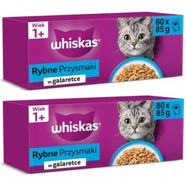 Whiskas Adult Fischsnacks in Gelee 80 x 85 g
