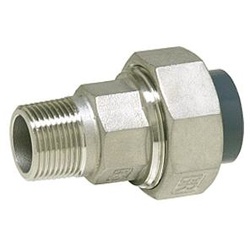 PVC-U/V2A Rohrverschraubung 63 mm x 2" AG