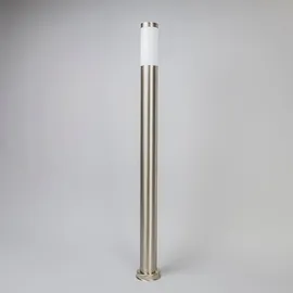 QAZQA Außenleuchte Stahl 110 cm inkl. E27 LED-Lampe silber