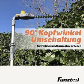 FANZTOOL Akku Teleskop Heckenschere inkl. 1 x 2,0 Ah