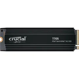 Crucial T705 2 TB NVMe M.2 mit Kühlkörper schwarz