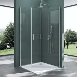 Mai&Mai Mai & Mai Duschkabine Eckeinstieg 75 x 75 cm transparent Sicherheitsglas Duschwanne