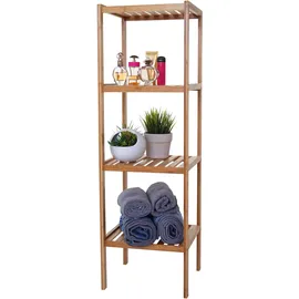Mendler Badregal HWC-B18, Badezimmer Badschrank Standregal, Bambus ~ 110x34x33cm