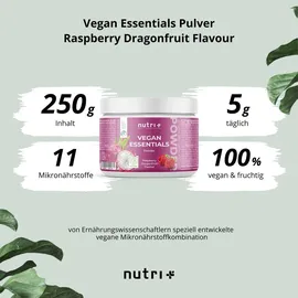 Nutri + Vegan Essentials Himbeere Pulver 250 g
