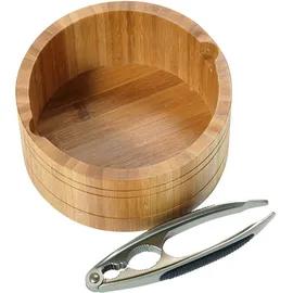 KESPER Snackschale Bambus 2-tlg. inkl. Nussknacker Ø 17 cm H: 8 cm