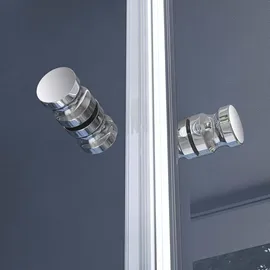 doporro Ravenna26 Eck-Duschkabine mit Falttür rechts 75 x 190 cm transparent ESG-Sicherheitsglas D648360641500