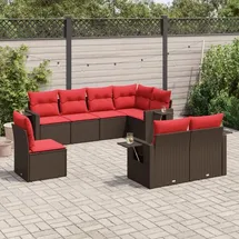 vidaXL Gartensofa-Set 8-tlg. braun