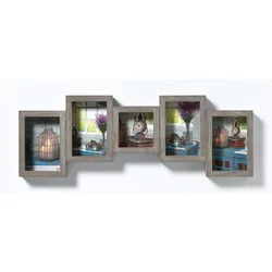 walther + design Rustic Portrait Galerierahmen, grau, 4X10x15 + 1X10x10 cm