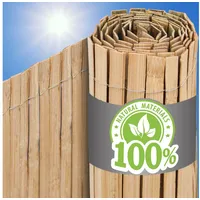 urfence Sichtschutzzaunmatten 110x300 Bambus Sichtschutz Zaun Balkon Sonnenschutz, Sichtschutzmatte Gartenzaun braun