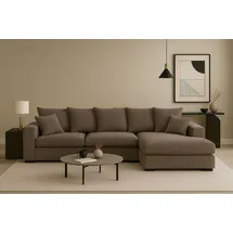 kaiser möbel Eckcouch Stoff L-form 2-Sitzer Braun