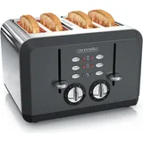 Arendo Toaster 4-Scheiben Grau