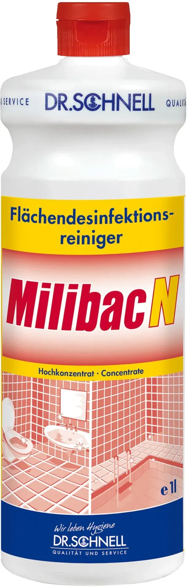 Dr. Schnell Milibac N Flächendesinfektion und Kalklöser Reinigungsmittel 1 l