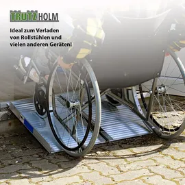 Trutzholm Rollstuhlrampe klappbar 61 cm Traglast 272 kg Alu grau geriffelt Auffahrrampe