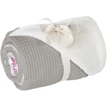babybay babybay® Kuscheldecke 75x100 cm, Waffelpiqué, weißgrau