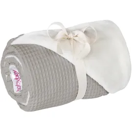 babybay babybay® Kuscheldecke 75x100 cm, Waffelpiqué, weißgrau
