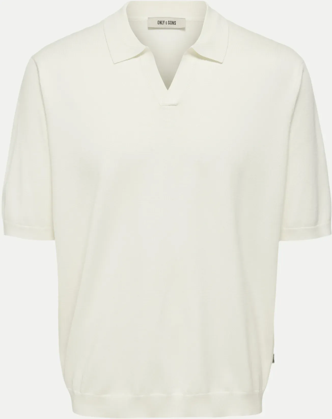 Gestricktes Poloshirt Weiß M
