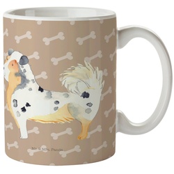 Mr. & Mrs. Panda Tasse Australien Shepherd – Hundeglück – Geschenk, Büro Tasse, Kaffeebecher, Keramik braun