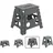 ARREGUI Kleiner Klapphocker 32 x 32 x 32 cm Grau
