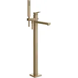 GESSI Rettangolo K Fertigmontageset freistehende Wannenarmatur Warm Bronze gebürstet
