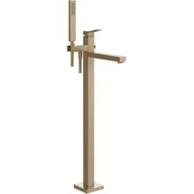 GESSI Rettangolo K Fertigmontageset freistehende Wannenarmatur Warm Bronze gebürstet