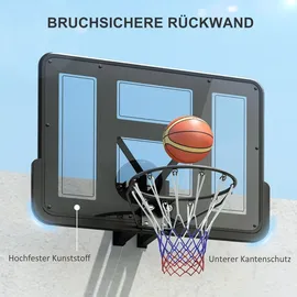 sportnow Basketballkorb Schwarz 110 x 80 x 75 cm