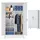 Songmics Mehrzweckschrank, Garderobenschrank, Aufbewahrungsschrank, Aktenschrank, Metallschrank, mit 2 Türen, 5 Fächern, Hängestange, abschließbar, hohe Füße, 80 x 40 x 165 cm, mattgrau
