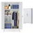 Songmics Mehrzweckschrank, Garderobenschrank, Aufbewahrungsschrank, Aktenschrank, Metallschrank, mit 2 Türen, 5 Fächern, Hängestange, abschließbar, hohe Füße, 80 x 40 x 165 cm, mattgrau