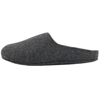 Hollert Filzpantoffeln FYNN Herren Slipper Puschen Schlappen federleichte gemütliche warme Schuhe Größe 44 EU, Farbe Anthrazit - 44 EU