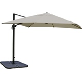 Mendler Gastronomie-Ampelschirm HWC-A96, Sonnenschirm, 3x4m (√ò5m) Polyester/Alu 26kg mit St√§nder, drehbar