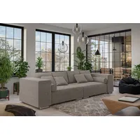 99rooms 3-Sitzer Liam, Sofa, Schlafsofa, mit Bettfunktion 147×230 cm, Sitzkomfort, 4 Rückenkissen, 6 Zierkissen rosa