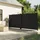 furnicato Seitenmarkise 180 x 600 cm Schwarz Polyester