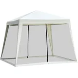 ComfortXL Gartenpavillon, Beige, Metall, 300x245x300 cm, Sonnen- & Sichtschutz, Pavillons & Pergolas, Pavillons
