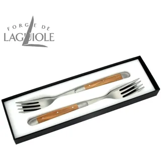 Forge de Laguiole - Gabeln 2er Set - Olivenholz - Steakgabeln Frankreich