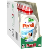Persil Sensitive Gel 120 Waschladungen, ECARF-zertifiziertes Sensitive Waschmittel für Allergiker und sensible Haut, duftet nach Aloe Vera und natürlicher Seife, 20 °C - 95 °C