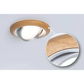 Paulmann 92239 Lanati 3er-Set rund 84mm 30° Coin 3x6W 3x470lm 230V 2700K Holzoptik