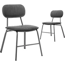 Hti-Living Stuhl 2er Set Vivila Dunkelgrau