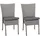 Mendler 2er-Set Poly-Rattan Stuhl HWC-G19 Gartenstuhl 0 x 0 x 0 cm grau