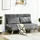 Homcom Schlafsessel mit Bettfunktion Polyester 78 x 79 x 130 cm Grau mit Kissen