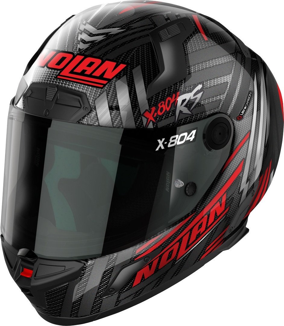 Nolan X-804 RS Ultra Carbon Spectre Helm, zwart-grijs-rood, S Voorman