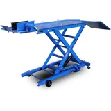 Motorrad Scheren Hebebühne Motorradheber Motorradbühne Lift Hydraulisch mit Fußpumpe, 360 kg Belastbar, Werkstattbühne mit Radsicherung und