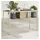 vidaXL Gartentisch mit Glasplatte Beige 115x54x74 cm Poly Rattan
