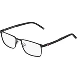 Tommy Hilfiger TH1918 Herren-Brille inkl. Gläser Vollrand Eckig Metall-Gestell 56mm/18mm/145mm, schwarz