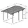 Floraworld Carport mit gewölbtem Dach 3,00 x 5,05 m anthrazit inkl. Regenrinne