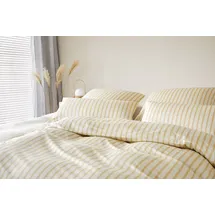 ELEGANTE Naturally Gestreift Gelb 155 x 220 cm + 80 x 80 cm
