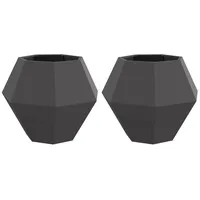 VidaXL Pflanzkübel 75 x 75 x 60 cm Schwarz