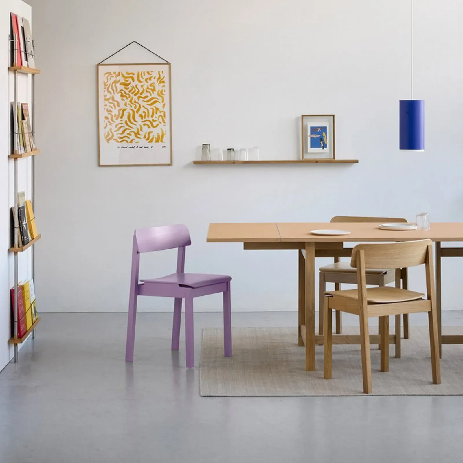 Barstühle Moebe, EVERYDAY, Violett, Holz - 45.5 - 51.3 - 75