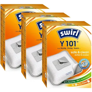 3 Pakete Swirl Staubsaugerbeutel Y101 / Y 101 MicroPor Plus Airspace für AFK, Boman und andere