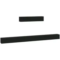 VidaXL 6-tlg. TV-Schrank-Set Schwarz Holzwerkstoff